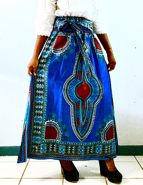 Dashiki Print Skirt